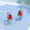 925 Silver Earrings Heart For Women's Wedding Engagement Fine Fashion Jewelry Accessories Party Gift