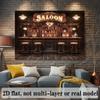 2D Old West Bar Backdrop, Rustic Saloon Pub Themed Photography Background