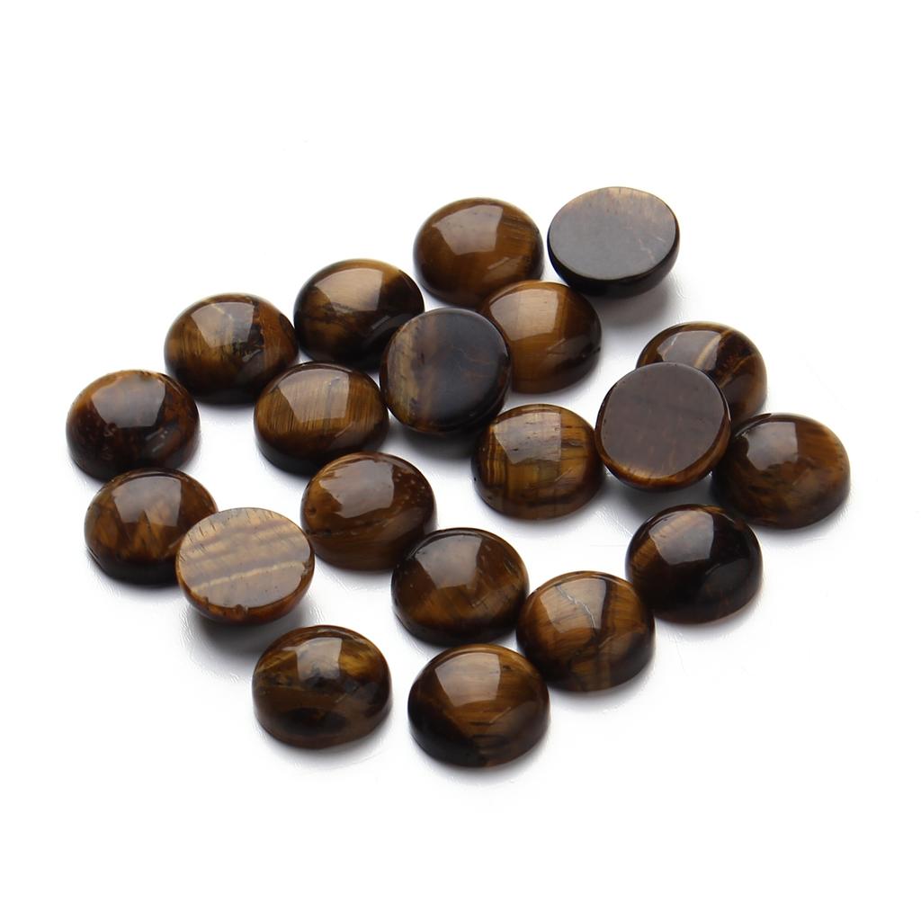 5-10pcs/lot Natural Stone Cabochon 4-25mm Amethyst Tiger Eye Agate Half Round Cabochon For DIY Ring Necklace Jewelry Accessories