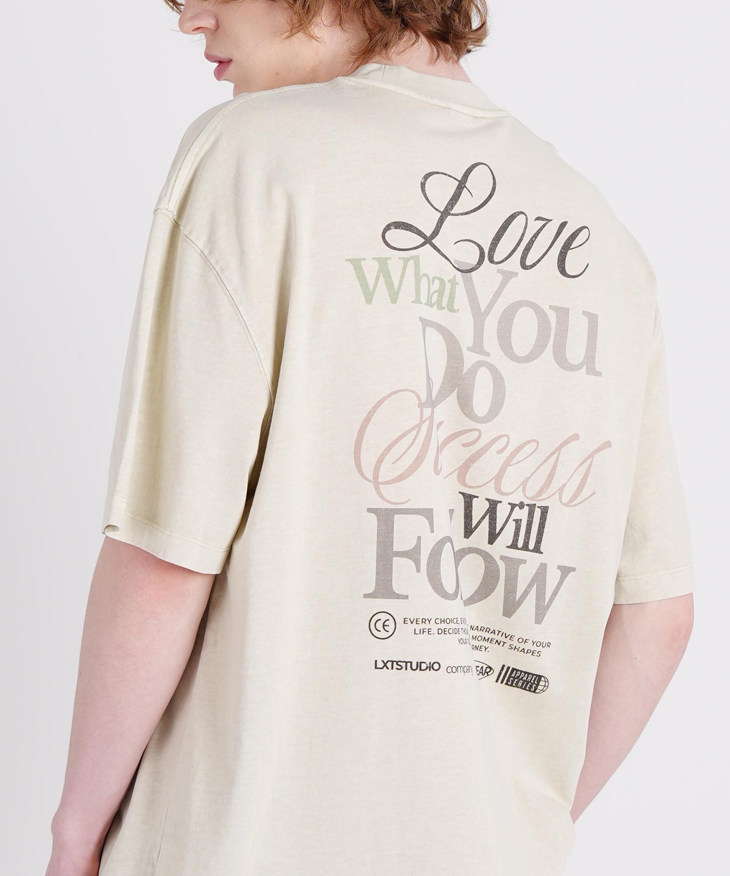 Lxt Pigment Print Lettering Over T-Shirt [Beige] Beige/L