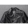 Chinese Size Real Cowhide Coat Genuine Leather Clothes Men's Motorcycle Skull Motorcycle Riding Jacket Autumn