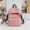 Casual fashion solid color backpack new college student schoolbag going out travel backpack
