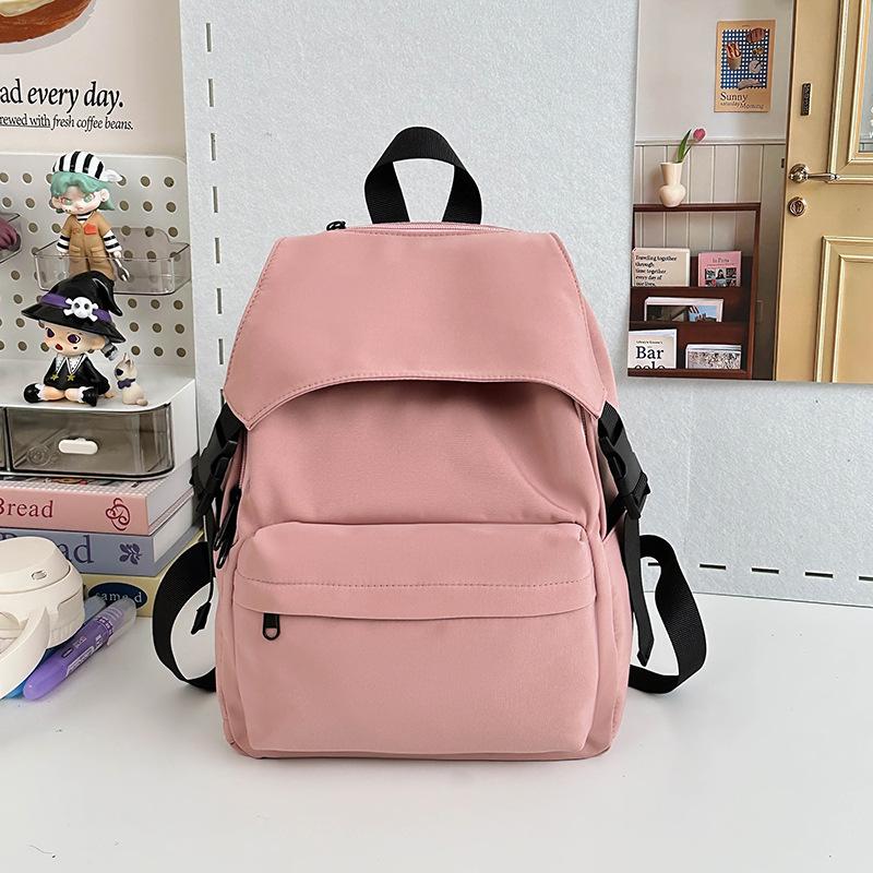 Casual fashion solid color backpack new college student schoolbag going out travel backpack