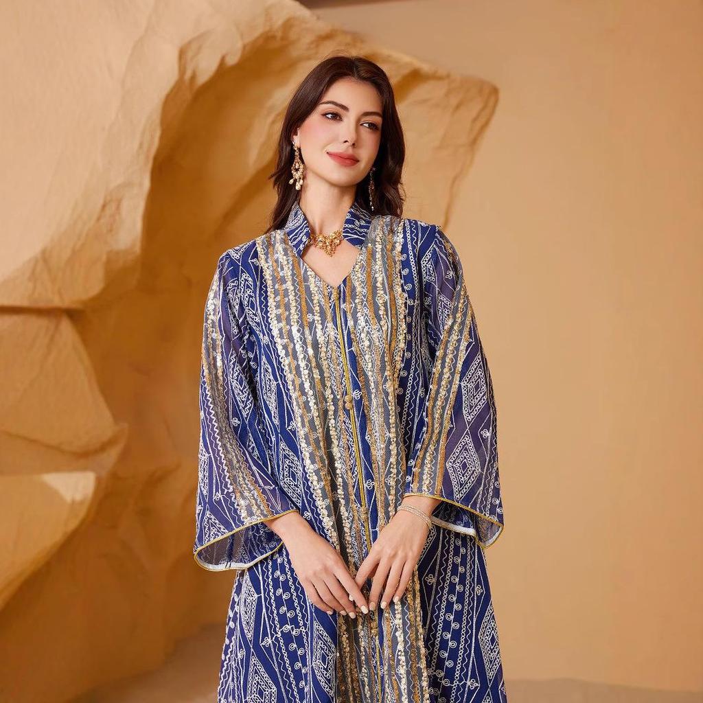 NC33 Plus Size Sequin Embroidered Evening Dress for Middle Eastern Women