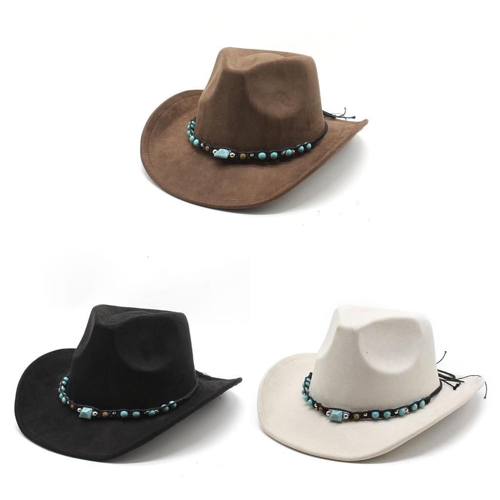 Western Style Felt Hat For Men And Women With Sun Protection And Breathability