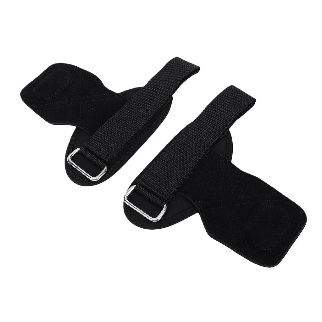 Lifting Wrist Straps Women Men Cowhide Weight Lifting Grips Anti Slip Gym Workout Straps for Deadlift Powerlifting Black