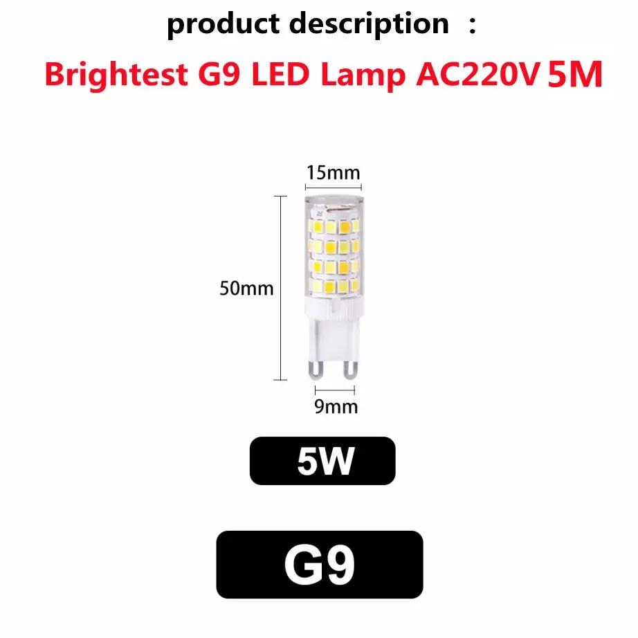 G9 Led Bulb 3W 5W 7W AC 220V G9 Led Lamp SMD2835 G9 LED Corn Light Repla 30W 40W 50W 70W 80W Halogen Light Home Lighting
