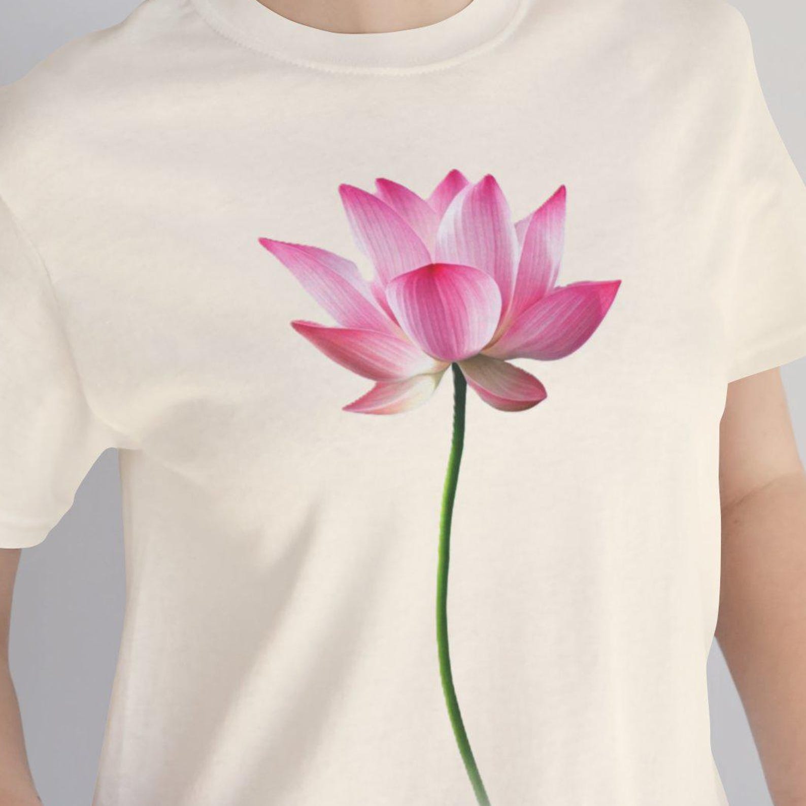Lotus Flower T shirt, Japandi Style Minimal Botanical Tee, Zen Nature Shirt, Calm Floral Tee for Women, Nature Lovers Tee Gift 2XL