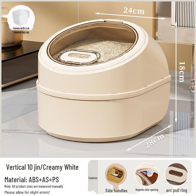 Insect-Proof Rice and Grain Storage Bin: Moisture-Proof Sealed Container for Rice, Flour, and Miscellaneous Grains.