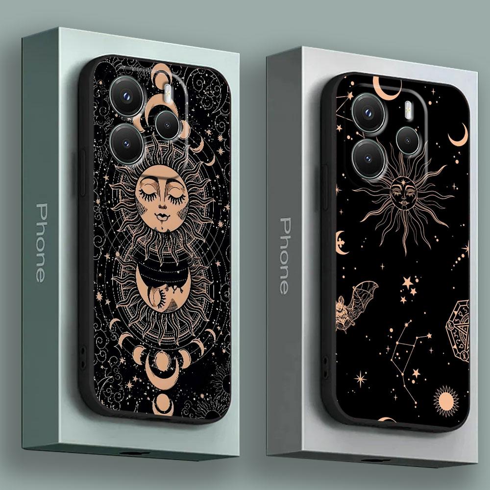 Handyhülle für Xiaomi Redmi 15C 14C 12C 13C Redmi Note 15 14 13 12 11 10 Pro Plus 12S Hülle Sonne Mond Tarotkarte Astrologie Magie