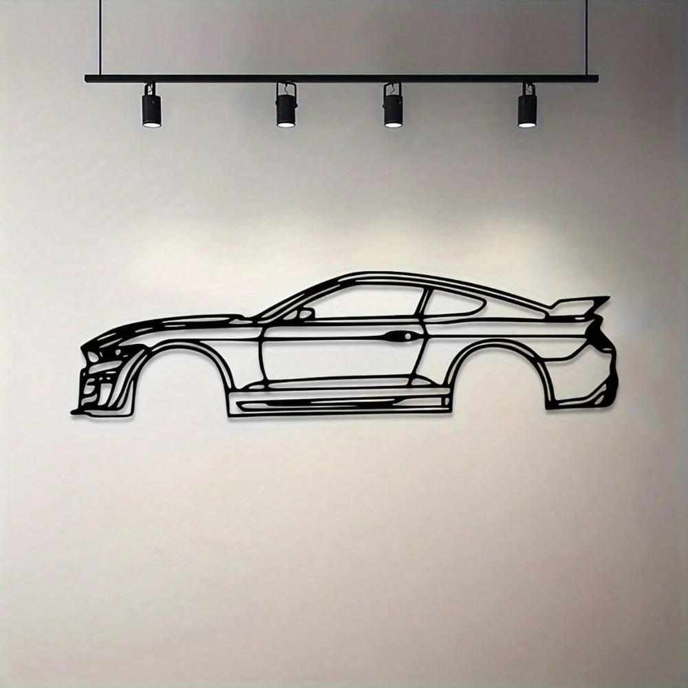 Metal Racing Car Wall Art, 1pc, Metal Car Silhouette, Indoor Outdoor Metal Decor for Home, Patio, Bedroom, Unique Gift for Car Lovers, Wall Hanging
