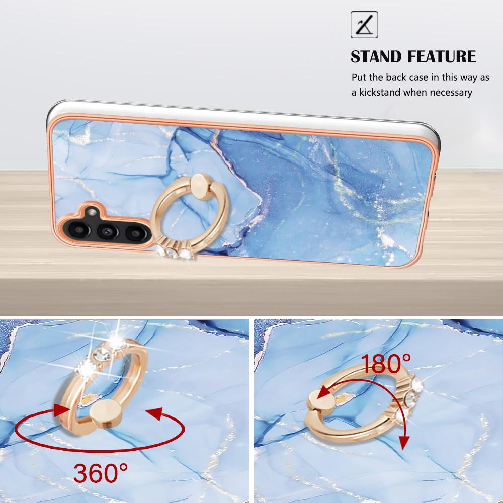 YB IMD Series-17 Style-E For Samsung Galaxy A35 5G Cover Kickstand Electroplating TPU Phone Shell