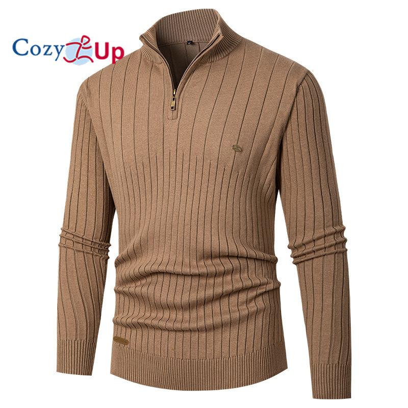 Men's Long-Sleeve Soft Touch Quarter-Zip Sweater