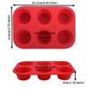 6 Tassen Silikon-Muffinblech Jumbo-Muffinblech Riesen-Muffinblech/-Förmchen Tiefe Popover-Form Große Muffin-Formen Backen Käsekuchen-Häppchen
