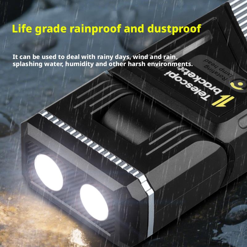 LED Magnetic Work Light Retractable 180° Rotatable Multi-Functional Flashlight for Outdoor Camping Inspection