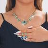 Elegant Rhinestone Bridal Necklace & Earring Set - Luxury European & American Style for Weddings and Parties