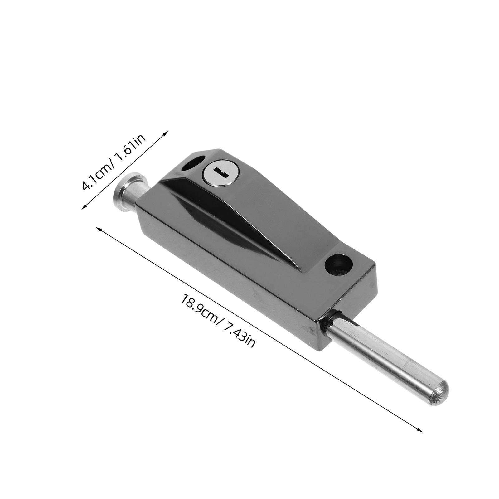 

1Set Rotating Door Spring Latch Metal Surface Mount Door Lock with Spring Bolt for Patio Garage Barn Doors Secure Closure in чорний