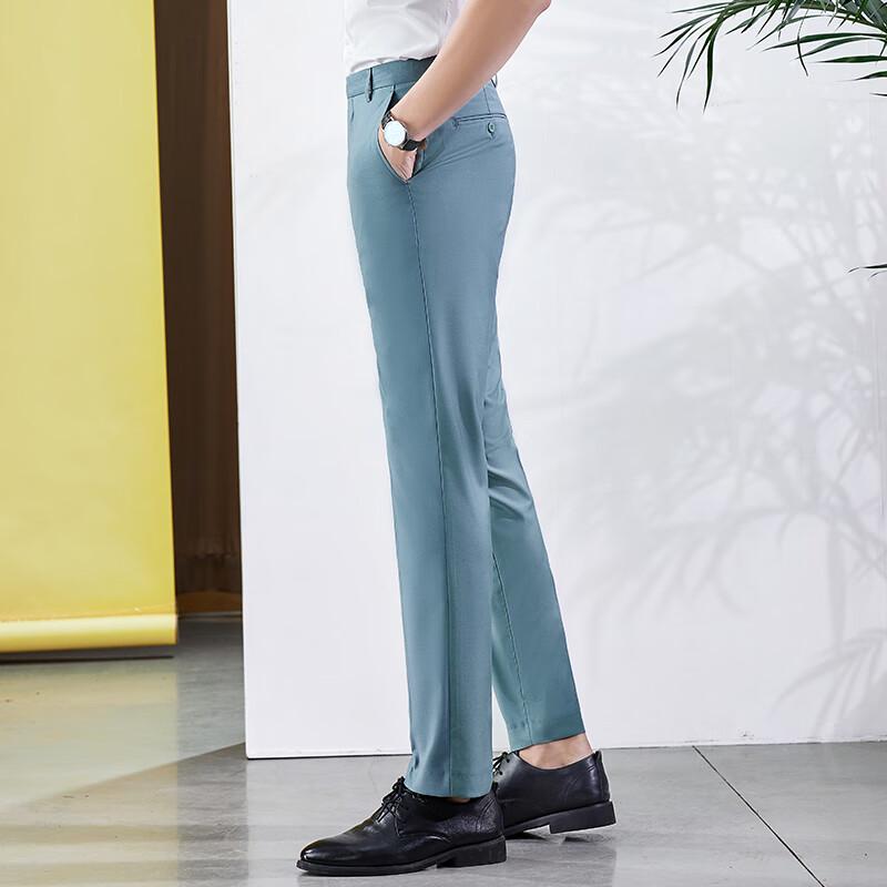 Men's Business Casual Straight Leg Trousers