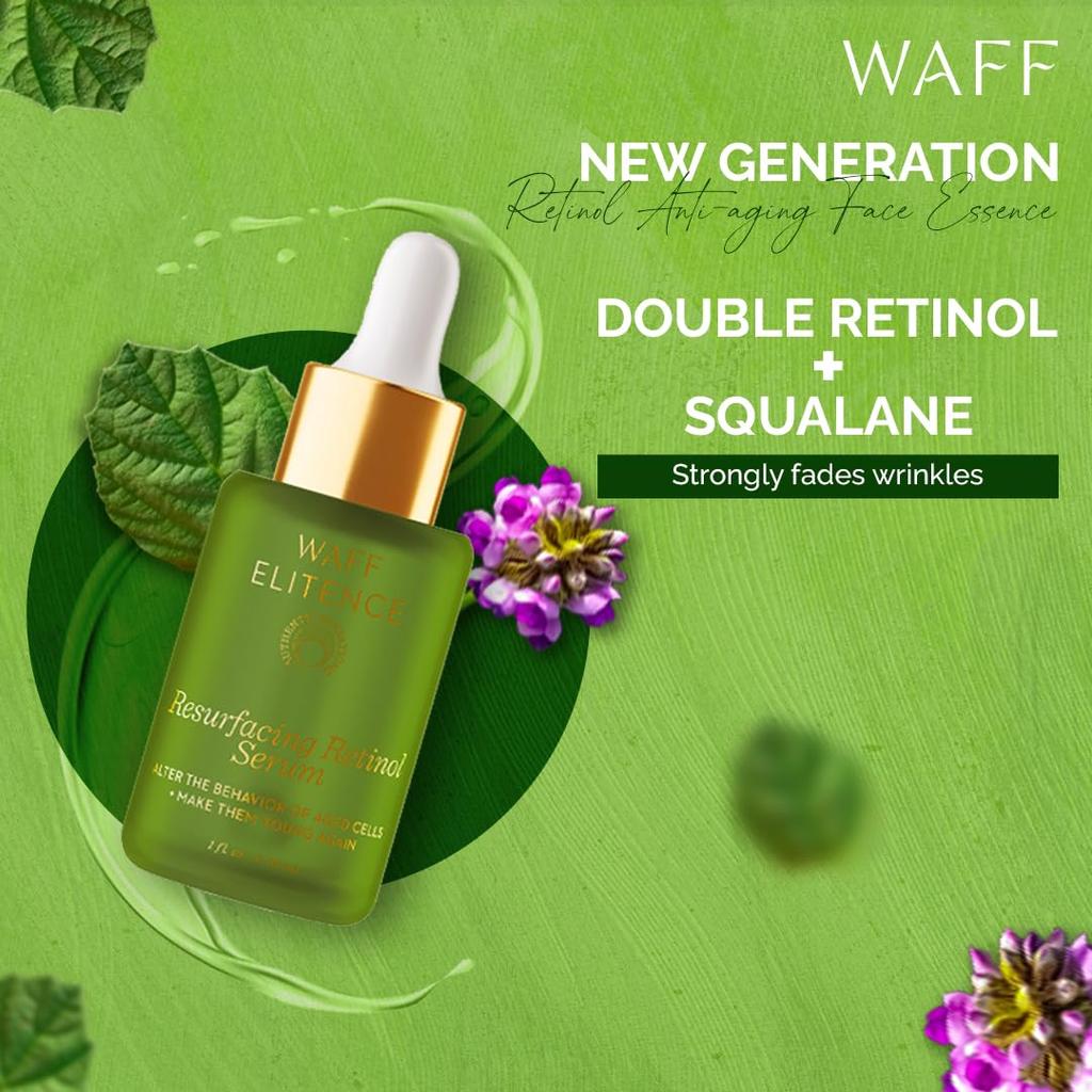 Resurfacing Retinol Face Serum 30ml | Anti-Aging & Wrinkle Formula | Help in Brightens Skin, Reduces Fine Lines |UNISEX