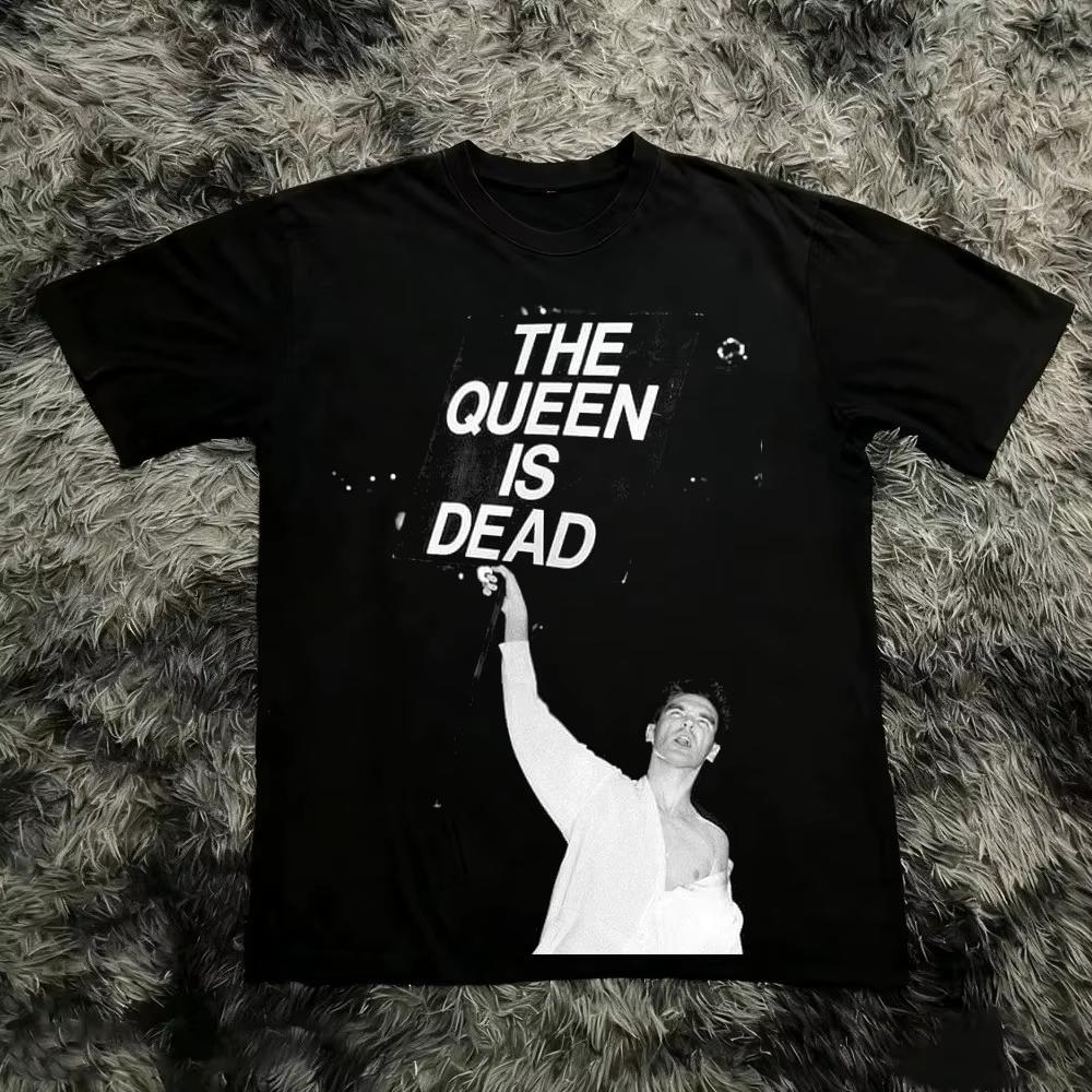 Retro The Queen Is Dead Graphic The Smiths Short Sleeve TShirt Unisex Unisex Cotton Casual Round Neck Top For Spring Summer Outfits