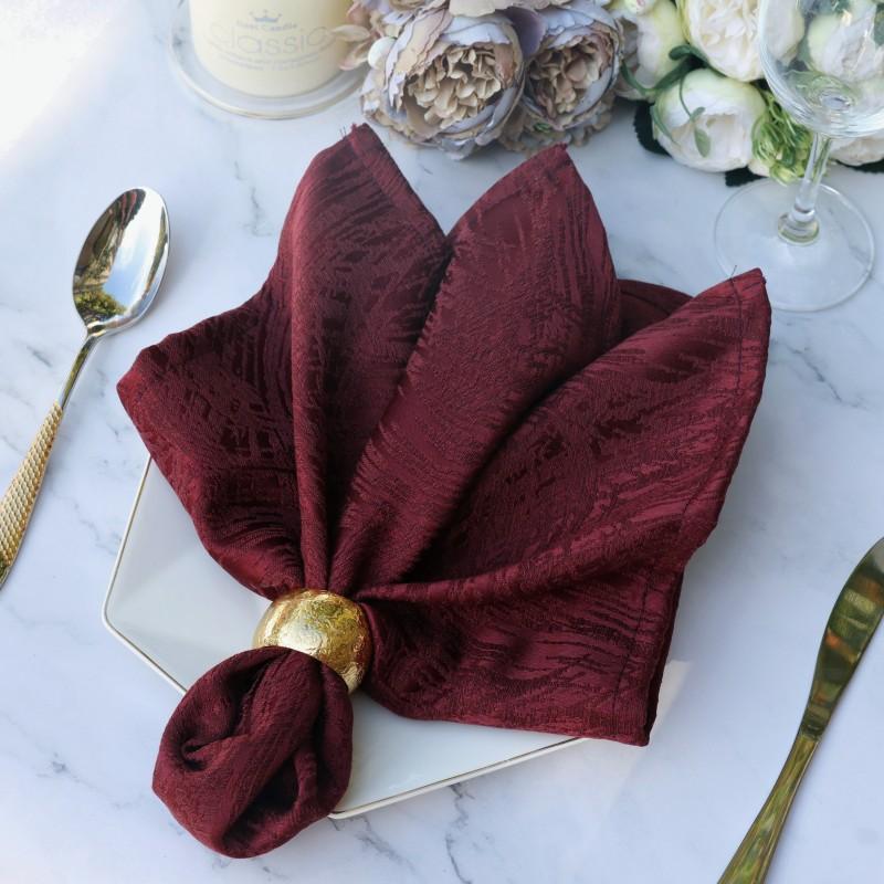 

46cmX46cm Luxury Cotton-Linen Jacquard Placemats Versatile for Western Cuisine Restaurant Decor Scarves & Hotel Mouth Cloths 46x46cm вина червоного кольору