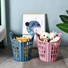 1PC Collapsible Laundry Basket Plastic Laundry Basket Space-Saving Design for Easy Storage Portable Convenient Ideal for Home