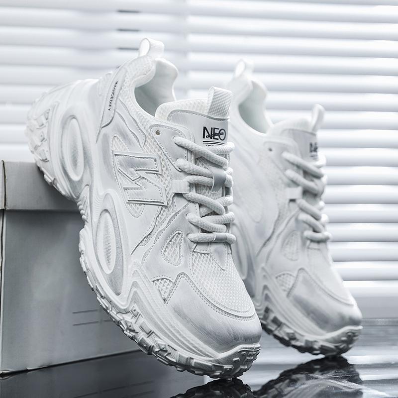 New Fashion Men 's Four Seasons Comfortable Thick Sole Shoes Students BoysTrending Soft Sole Breathable Casual Running Sneakers