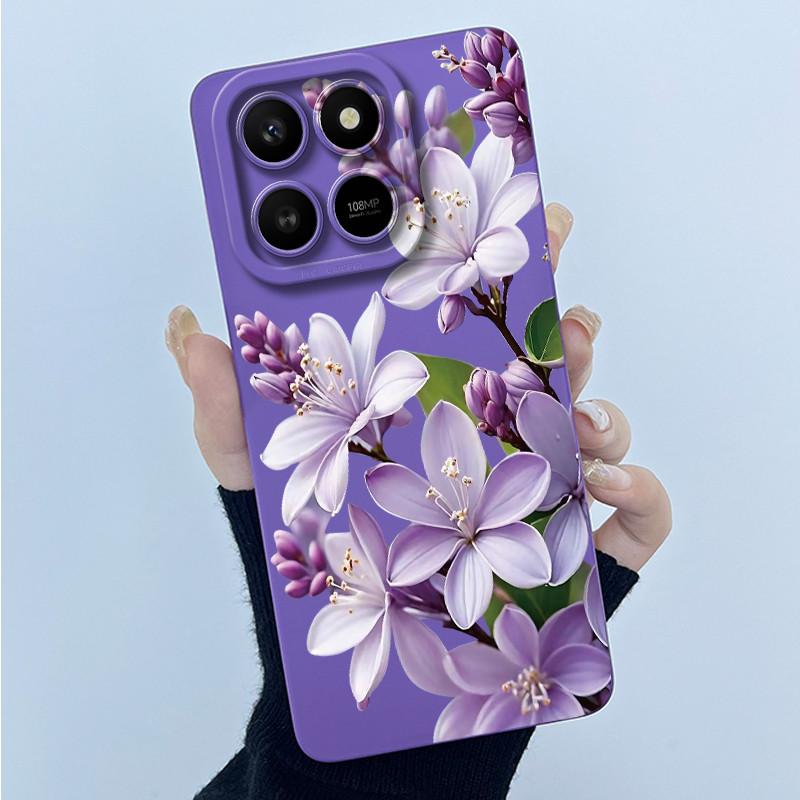 Case For Honor X7d Cute Panda Sweet Girls Cats Liquid Silicone Soft Back Cover For Honor 400 Smart 5G Bumper Protective Casing