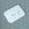Ribbon-piped Cowhide Card Holder (2 Colors)