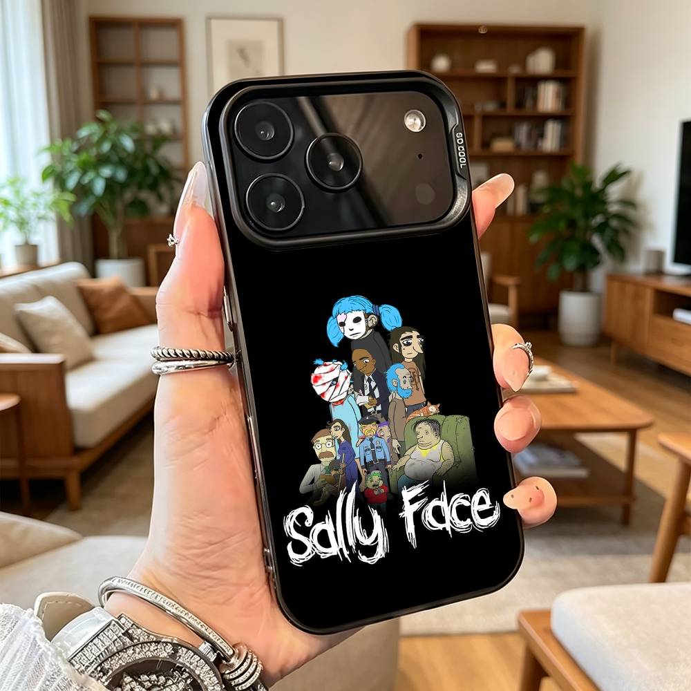 Sally Face Sal Fisher Gothic Phone Case For iPhone 17,16,15,14,13,12,11 Plus,Pro Max,XS,Colorful Silver Phone case Funda Cover