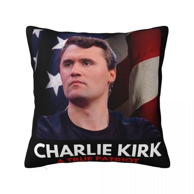 Freiheit Muss Verteidigt Werden Charlie Kirk Kissenbezug Weicher Stoff Kissenhülle Geschenk Überwurf Kissenhülle Sitz Reißverschluss 45*45cm