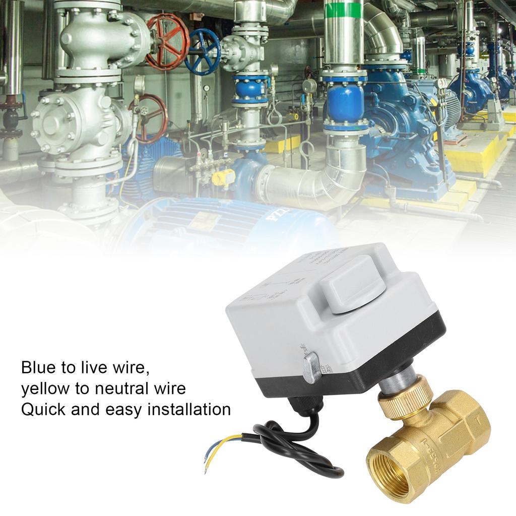 Motorized Ball Valve Electrical 2 Way Normally Closed Manual Automatic DN20 DC12V~24V