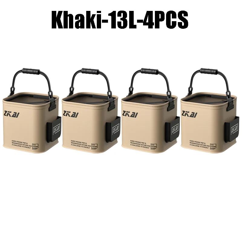 8/13L Multifunction Folding Fishing Bucket With Ergonomic Handle Bucket Waterproof Outdoor Camping Bucket Fishing Accessories