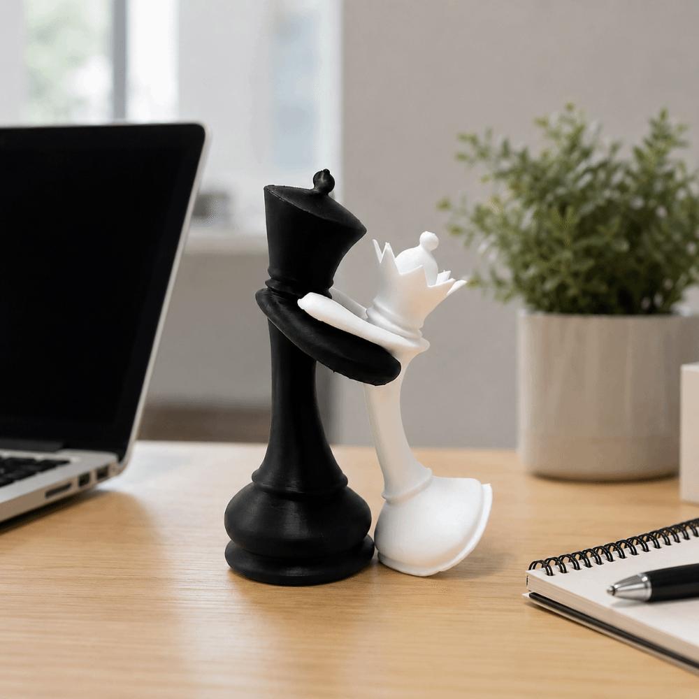 3D Printed Chess Statue Home Decoration Desktop Ornaments King And Queen Statue Gift