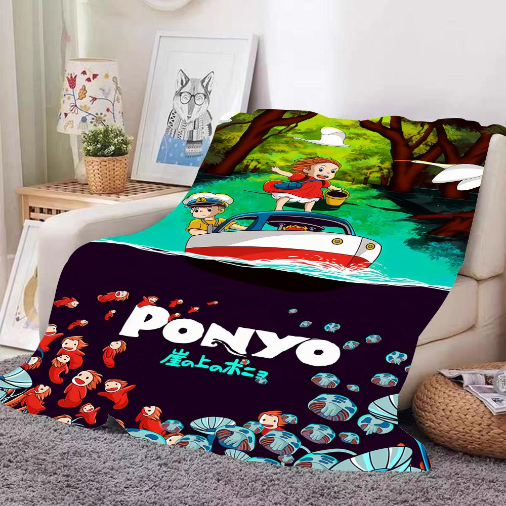 Cute P Ponyo Anime P Blanket Design Lightweight  For Dorms, Naps, Living Room, Office,Sofa,All Season