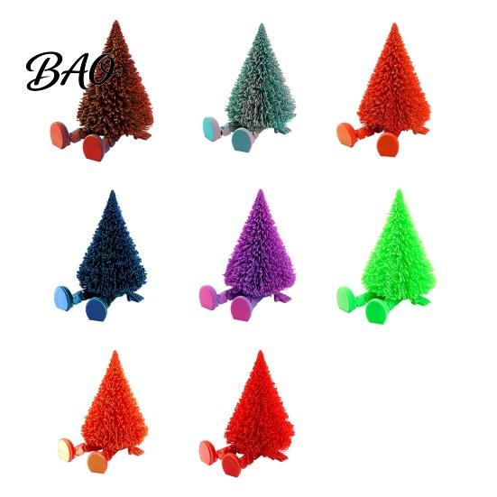 Unique Creative Christmas Gifts Tree Figure, Flexible Movable Joints 3D Printed Collectable Figures Ornament, Festive Atmosphere Figure for