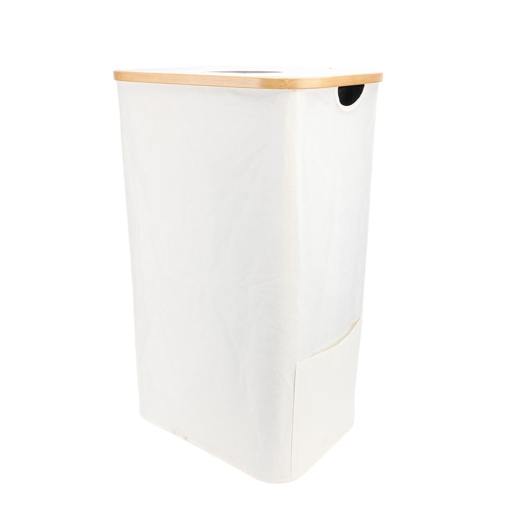 Recycling Basket Bag Foldable Oxford Cloth Large Capacity Bottle Can Recycle Bin for Home Beige
