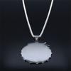 Yin Yang Gossip Wolf Sun Moon Stainless Steel Dragon Pendant Necklace Silver Color Statement Necklace Jewelry Collar N3694S02