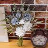 Artificial Dahlia Flower Bouquet Faux Silk Floral Arrangements with Eucalyptus Leaves for Dining Table Centerpieces DIY Wedding Bridal Bouquet
