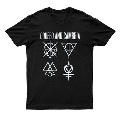 NUOVA CALDA T-shirt nera della band Coheed and Cambria Unisex dalla S alla 5XL 2F263