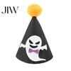 Cute Pet Party Hat Halloween Pointed Hat, Ghost Witch Pumpkin Cat Pom-pom Costume for Cats And Small Dogs Holiday Accessory Photo