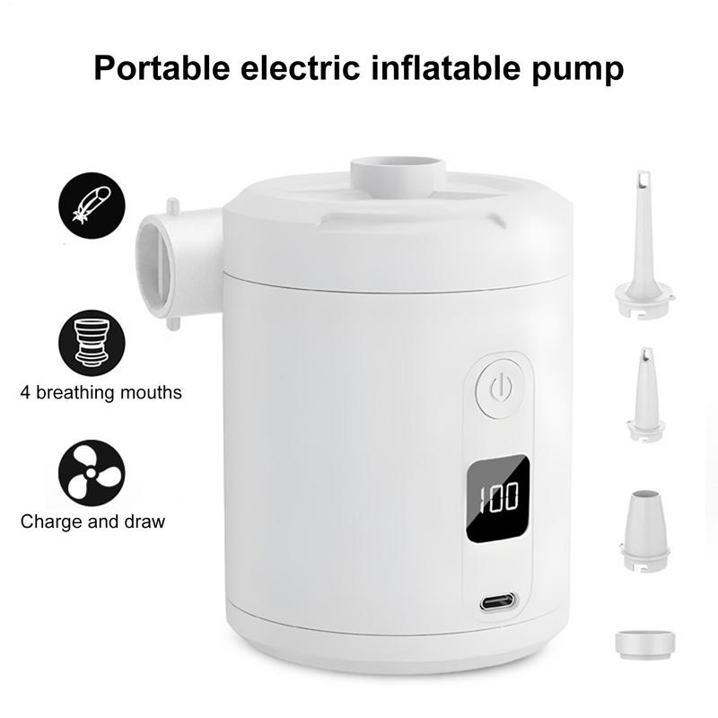 Mini Portable Air Pump Camping Air Pump Electric 5200mAh Battery 4000Pa Quick Inflator Deflator For Pool Beach Travel Home