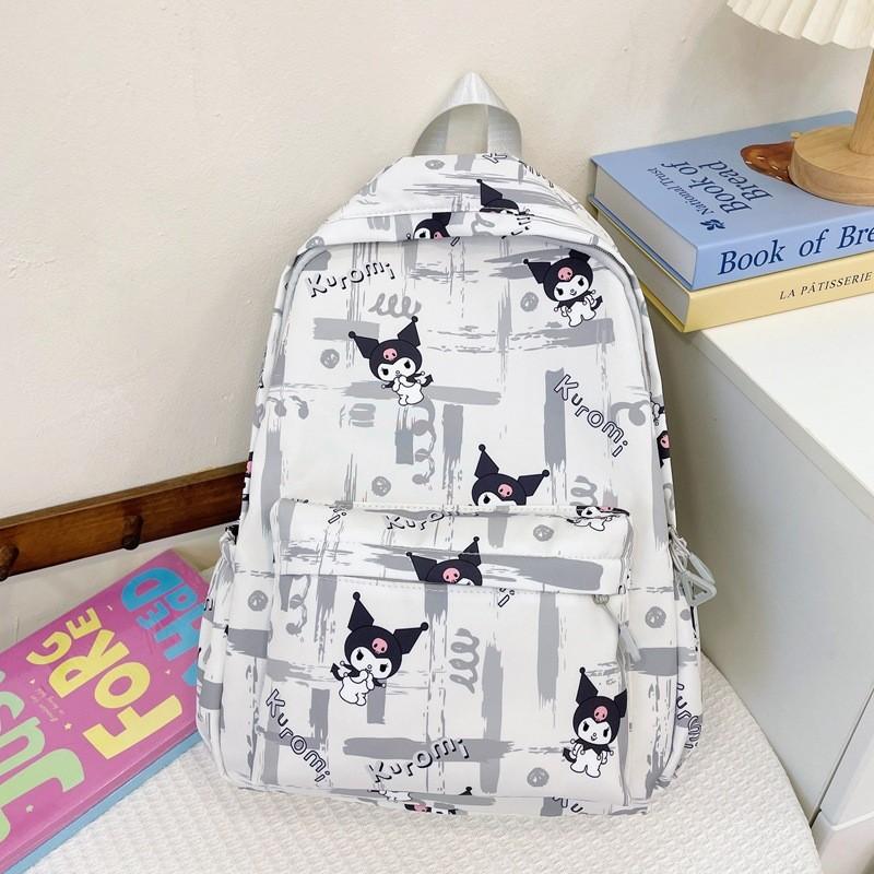 Stylish And Trendy Large Capacity Backpack For Middle School Students In Green Grey Purple And Pink