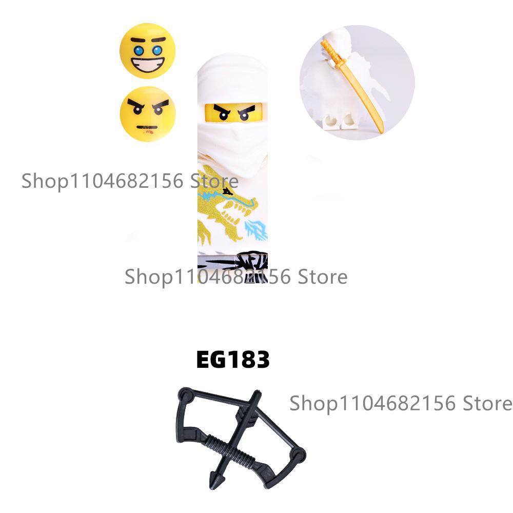 Ninja Themed Building Blocks Set With Dragon And Cartoon Characters Kids DIY Assembly Gift Toy