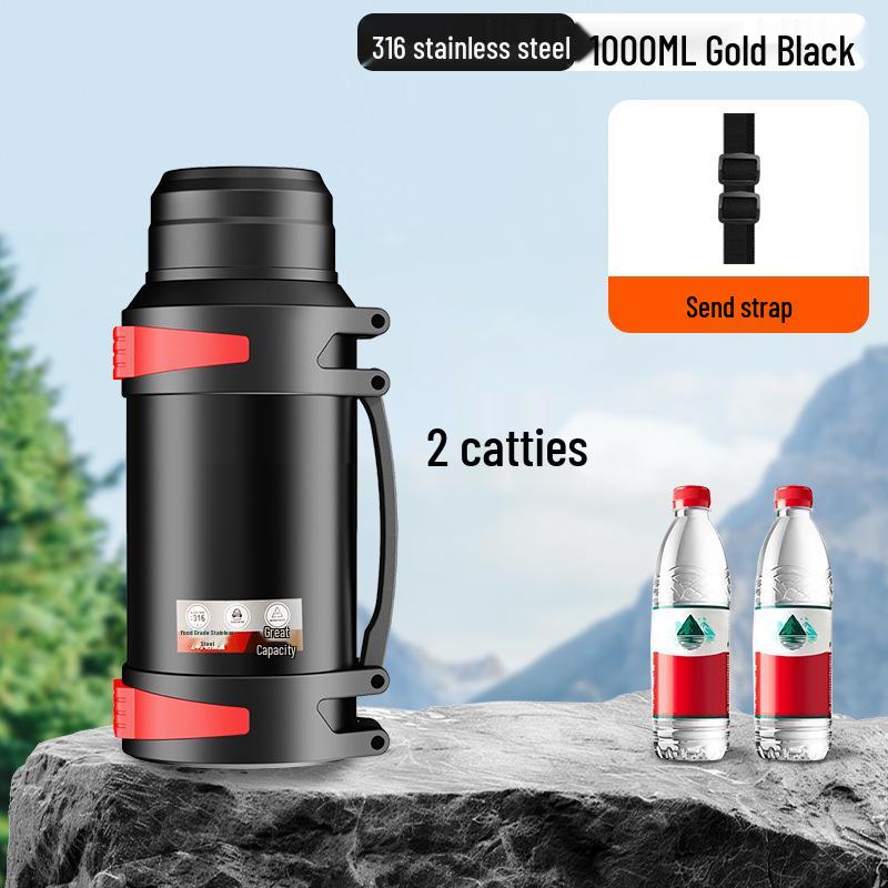 Year of the Horse 5L Stainless Steel Insulated Water Bottle - Large Capacity, Portable, for Outdoor and Travel Use