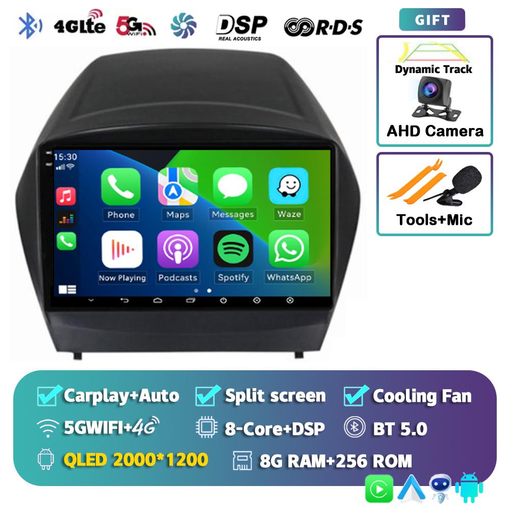 Android 14 Carplay Auto WIFI+4G Car Radio For Hyundai Tucson 2 LM IX35 2009-2015 Multimedia Video Player Navigation GPS DSP 2din
