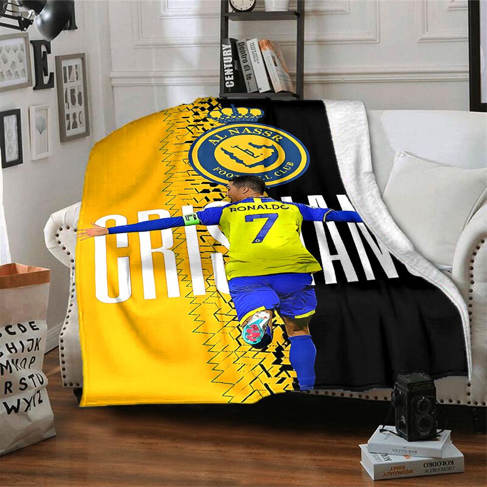 1pc Number 7 Soccer Blanket, Gift, for Men and Women, Soft Blanket, Good for Sofa Bed Couch Travel, Lightweight Flannel Blanket