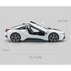 1/32 BMW I8 New Energy Car Alloy Sports Car Model Diecast Simulation Metal Racing Vehicles Car Model Sound Light Childrens Toys Gift