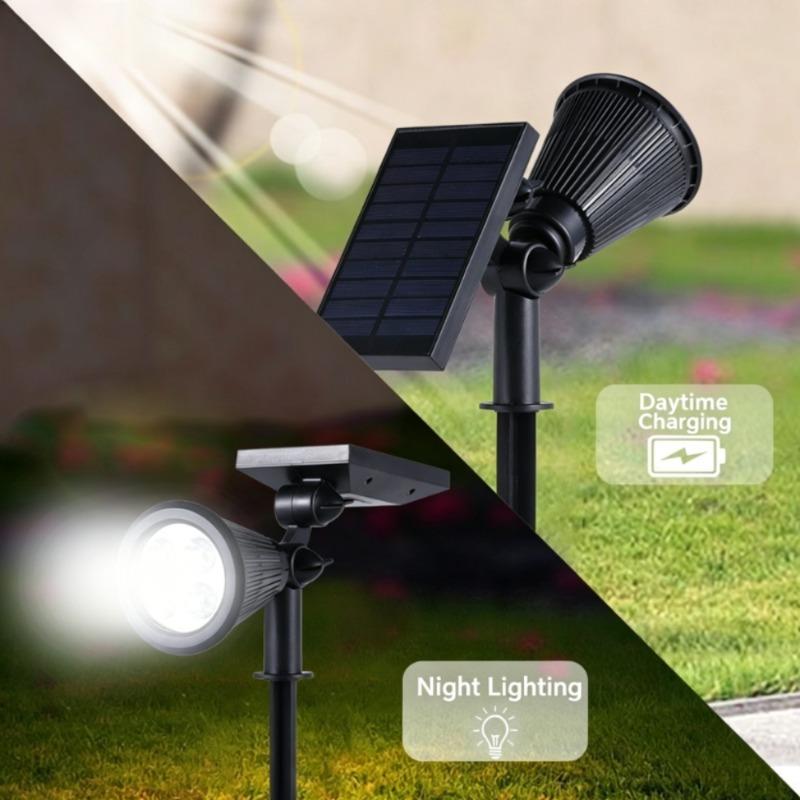7LED Solar Light Outdoor Lawn Lamp Super Bright Rainproof Ground Lawn Lamp Home Outdoor Landscape Garden Projection Lighting
