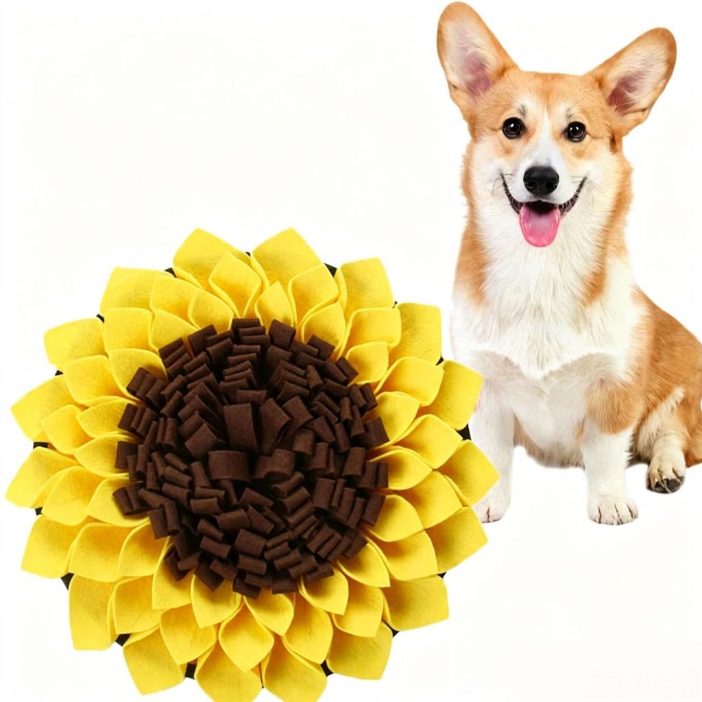 Dog Sniffing Mat Slow Feeder Mat Felt Interactive Dog Puzzle Toy for Puppies Boredom Relief Training